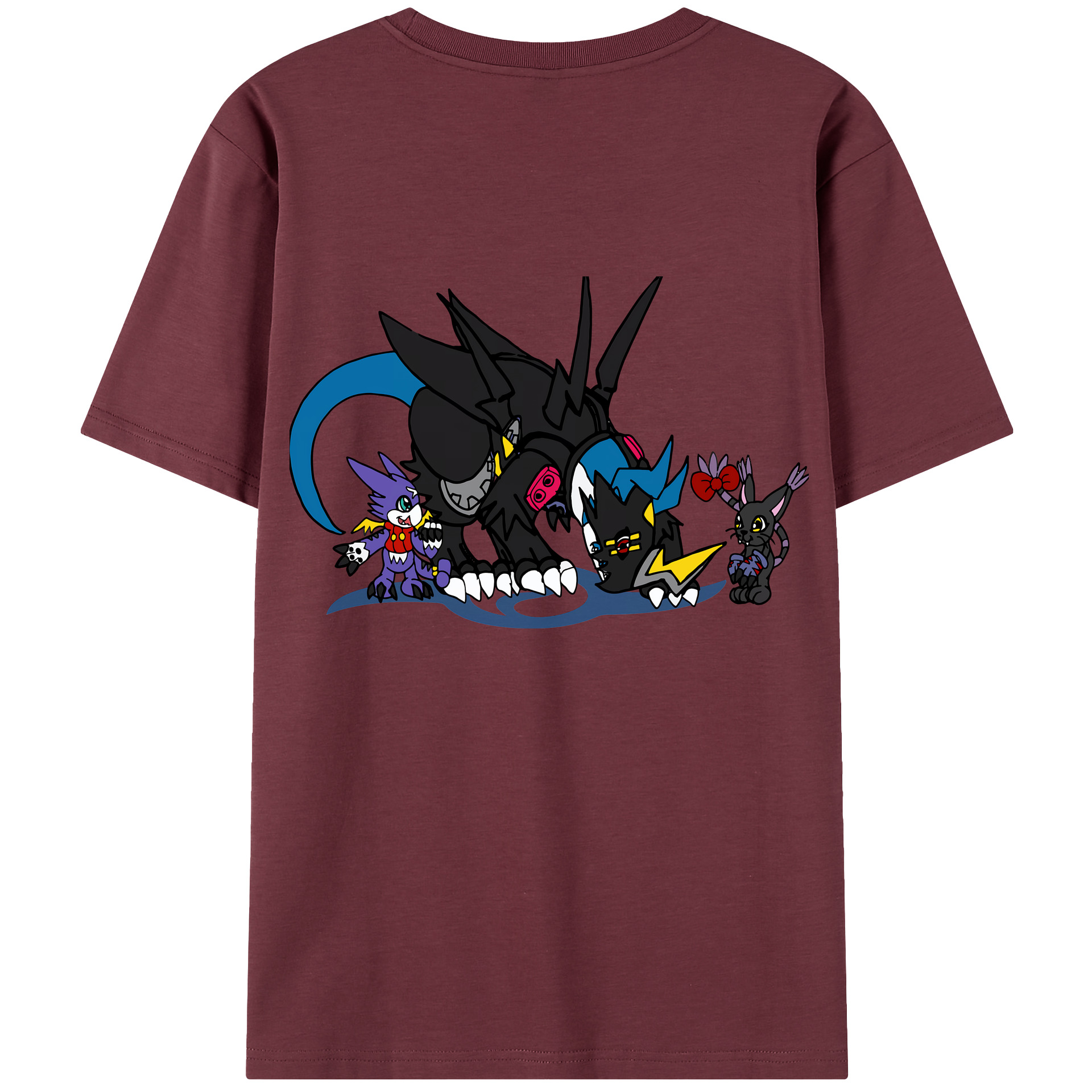 （画像用） Digimon デジタルモンスター/デジモン 綿100％半袖Tシャツ（背面プリント）